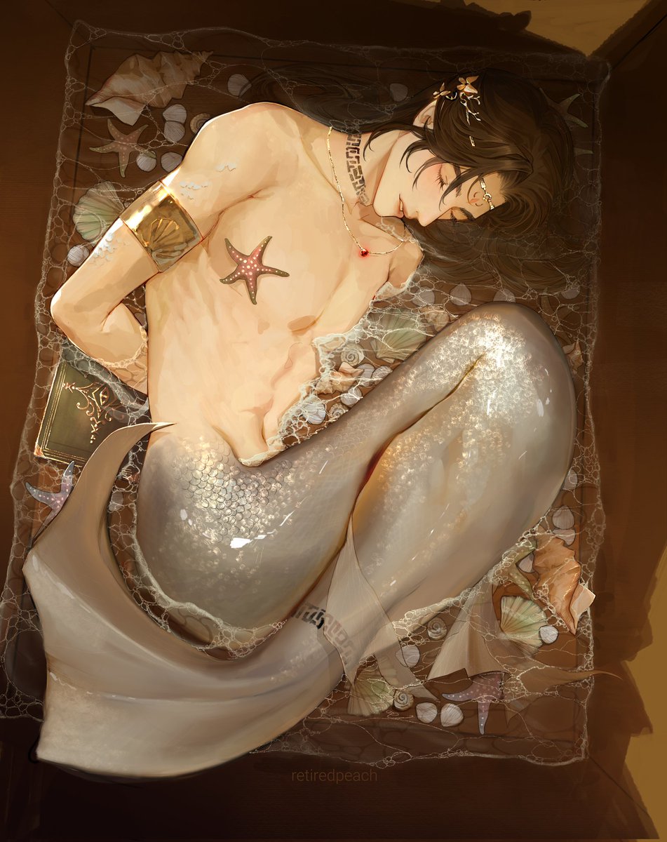 retiredpeach's tweet photo. Mer prince in the mail~ #XieLian #mermay2023 https://t.co/cDPceDcL0z