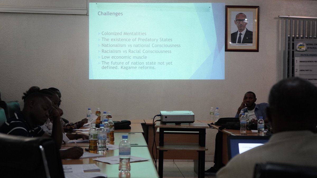 NFPO_Rwanda's tweet photo. The guiding principles of Pan-Africanism include equality, right to dignity and respect, unity, right to self determination and solidariy; said Hon. @MusoniProtais5 to Youth aspirant politicians from registered P. Parties members’ of #NFPO
#YPLA #Kigali https://t.co/kxN0JNVQRm