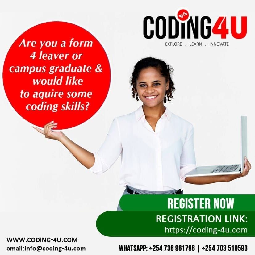 coding_4u's tweet image. *MAY INTAKE ONGOING - ONLINE CODING CLASSES* 

*STEP 1*
Kindly click on the below Link and Register for the Coding classes which will start next week:- 

*Registration Link* 
coding-4u.com

Payments can be made via Mpesa, Airtel Money or Credit/Debit Card