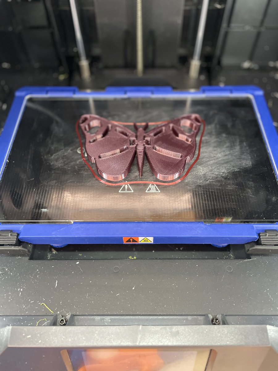 mrdulberger's tweet photo. Another student designed @tinkercad project printed successfully on our @dremel 3D45 - it’s hard to tell but the wings are hinged and move! #3dprinted #MiMSCTE https://t.co/y9BIeng4Ol