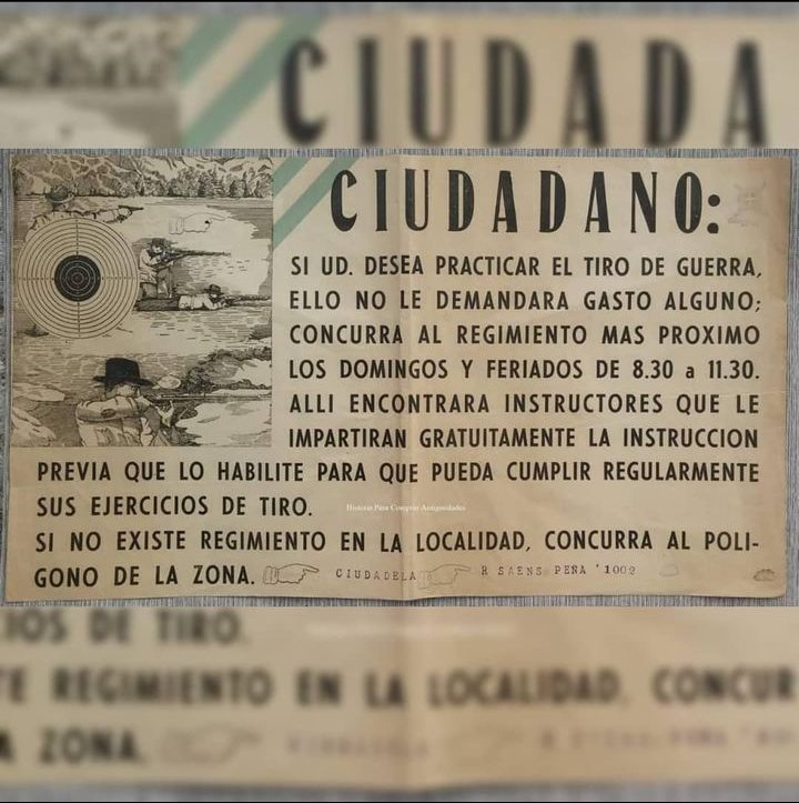Escyagurete's tweet photo. De cuando armarse en defensa de la patria y aprender a defenderla era el derecho y deber de todo hijo bien nacido. https://t.co/Bxdufa850F