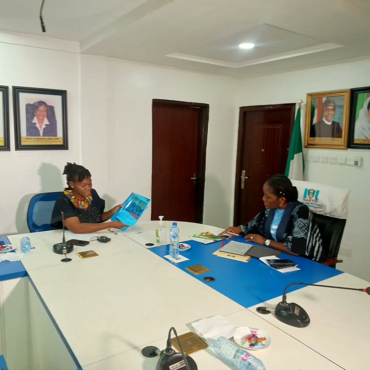 aeig4girls's tweet photo. This afternoon, the OI project team of @aeig4girls paid an advocacy visit to the DG @naptipnigeria
Speaking on behalf of the team, the founder, @AbiodunEssiet stated the purpose of our visit which is to share our findings with her, https://t.co/DR20QM45bE