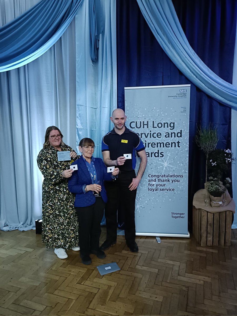 Today we celebrated the long service of some of our lovely team members... 20 years for  @littlecloudy and 10 years for Sharmen and Chris! Congratulations to you all 🎉🥂 <a href="/CUH_OT/">CUH Occupational Therapy</a> <a href="/CUH_NHS/">Cambridge University Hospitals NHS</a> #TeamCUH #Excellent