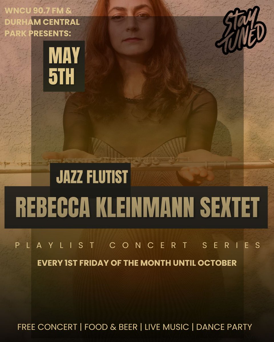 This Friday May 5th WNCU &amp; Durham Central Park will be hosting the first of the 6 Free Concert Series

It's a show you don't want to miss. Hope to see you there!