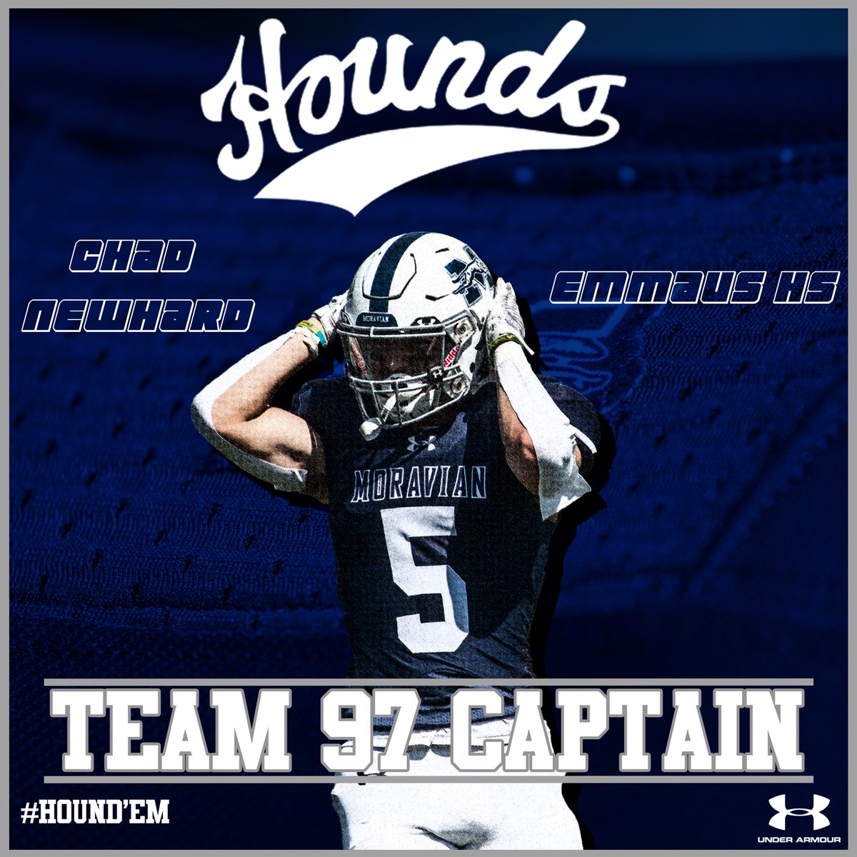 MoravianFB's tweet photo. As voted by the 2023 Hounds in our final days of Spring Ball - Your Defensive Captains for #Team97 - Clayton Basile LB, and Chad Newhard, DB! https://t.co/Wk5iyB2ldI