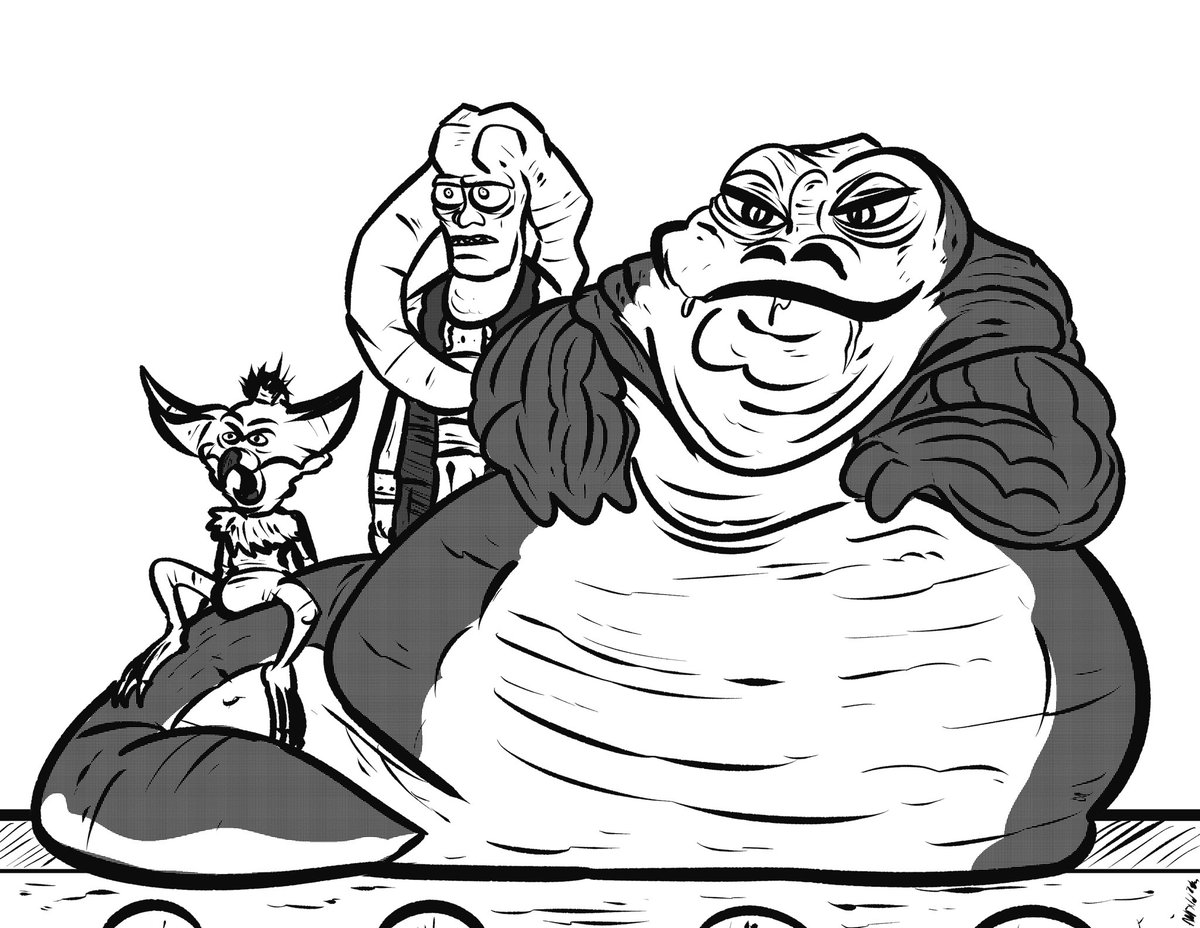 Quick little something for #May4th. A bunch of the biggest scumbags in the galaxy.

#jabbathehutt #bibfortuna #salaciouscrumb #MayThe4thBeWithYou #StarWars