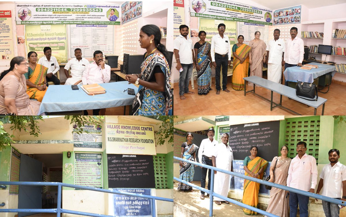 Rajkumarmssrf's tweet photo. Dr. #Sujatha, Senior Consultant #UNSDGs P&D Department. TN Govt. visited Onangudi #VKC Pudukkottai. Interacted with users, partners, and #knowledgeworkers. They shared how VKC provides #locationspecific #needbased knowledge, content, Govt #entitlements, linkages etc,@mssrf. https://t.co/HxUkGx9zVk