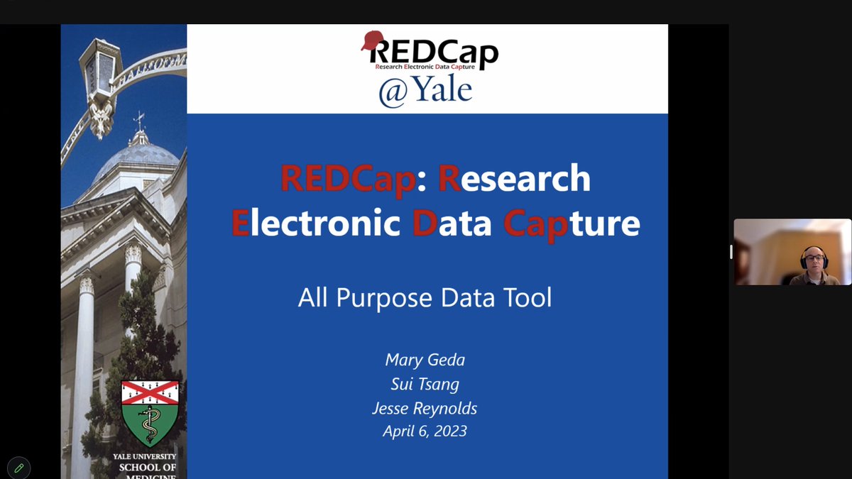 We want to thank Jesse Reynolds, MS, of <a href="/YaleSPH/">Yale School of Public Health</a> for sharing a very informative presentation on REDCap usage for clinical research earlier this April. The information will definitely be applicable to all Global EM projects!
