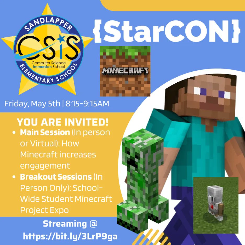SEstarsR2's tweet photo. Tomorrow is StarCon!  You know you want to come check us out!  #PremierStars #Minecraft https://t.co/QmgnHPvDhO