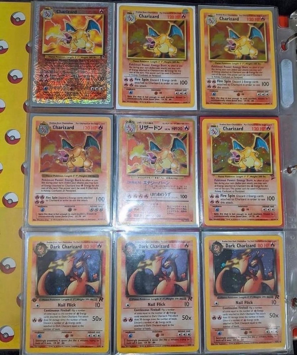 charizardseller's tweet photo. Pokémon binder available now $995 dm to purchase serious buyers only 
@BUYSELLTRADETCG https://t.co/b2pJlxWB0p