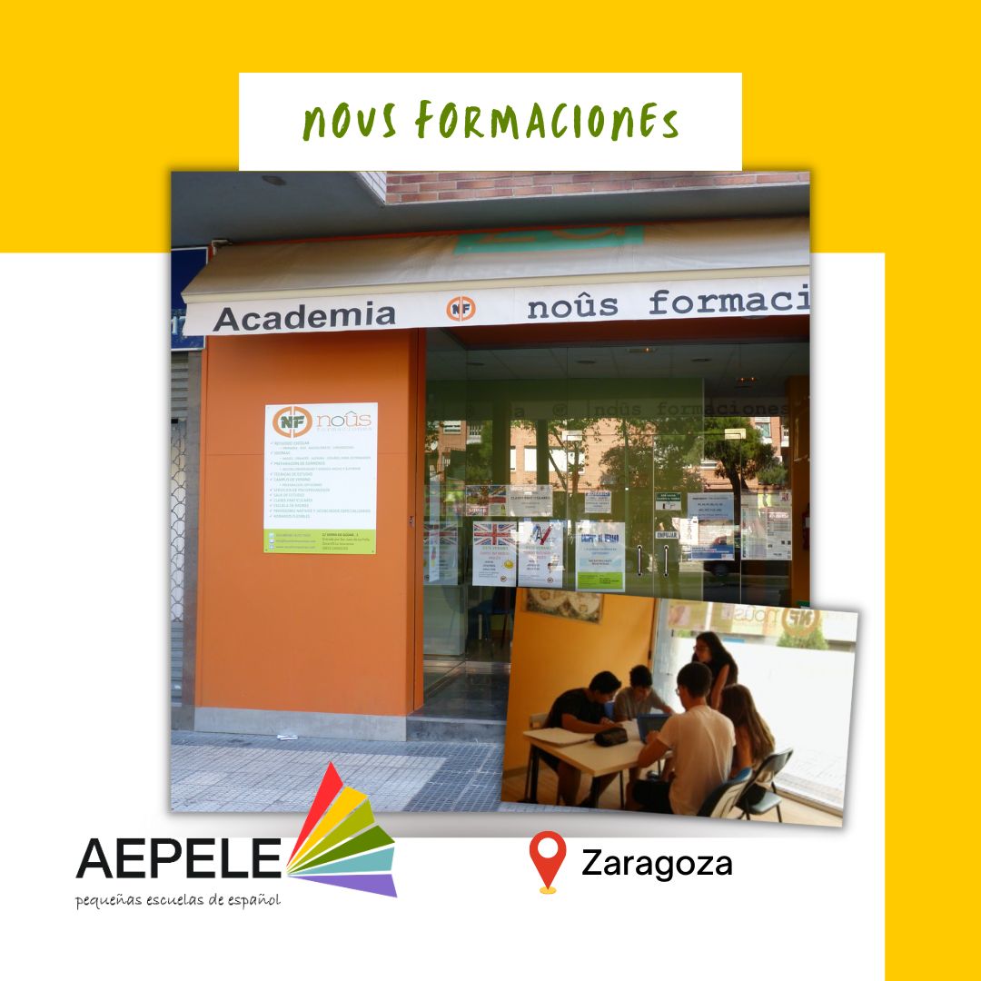 Nous Formaciones ¡bienvenid@s! 🙂👋 

Esta escuela de español para extranjeros en Zaragoza se suma a AEPELE ¡seguimos creciendo!

#aepele #aprendeespañol #españolparatodos
