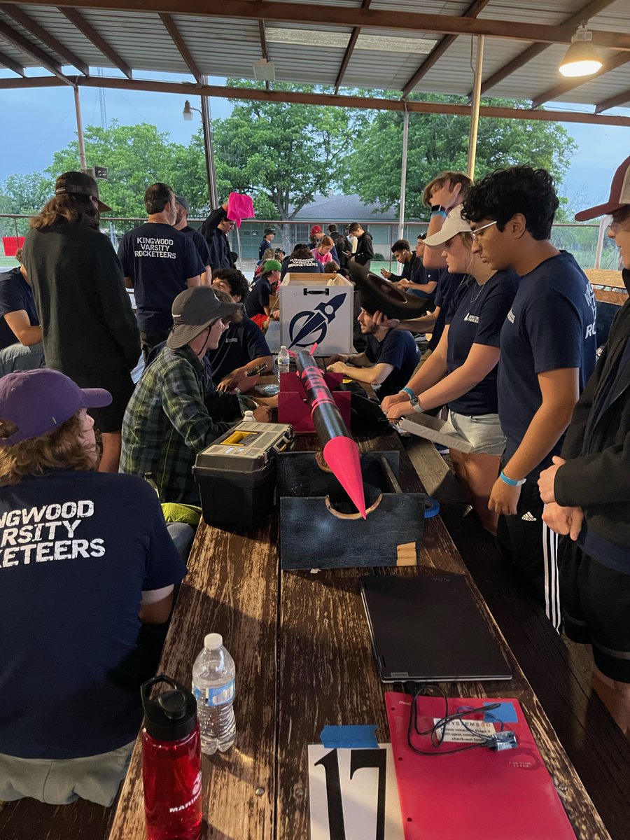 HumbleISD_KHS's tweet photo. "Rocket Science?" Indeed!  KHS Aeroscience students have been working all year for this!  Under the direction of teacher, Kevin Thomas.  They are ready for launch!  Thanks for the photos, Mrs. Tidey!  https://t.co/uUcR9flexc https://t.co/SkTC9G1p8L