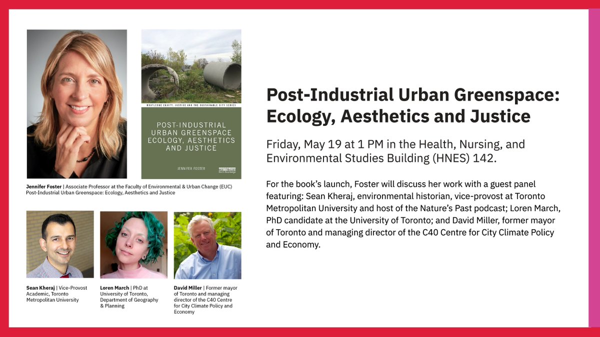 YorkUEUC's tweet photo. Join us for #YorkUEUC Associate Professor Jennifer Foster’s book launch on May 19 at 1 PM in HNES 142. This event will also be broadcast via Zoom. To join the broadcast contact Denise McLeod at dm200098@yorku.ca.

Read the #YorkU YFile below:
https://t.co/CP5xtTaBhs

#BookLaunch https://t.co/38L6VC318r