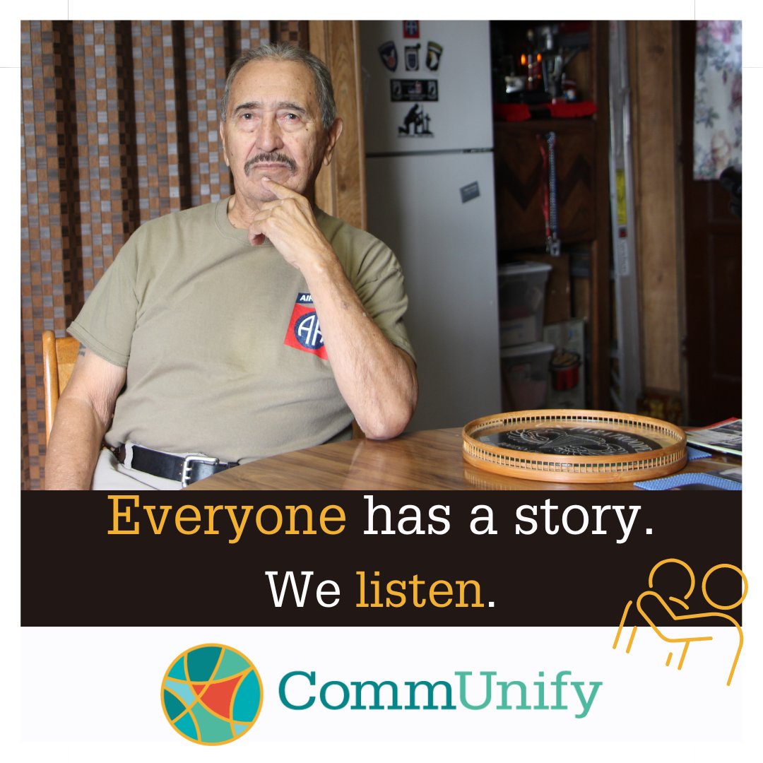 Everyone has a story. We listen. #SeniorSafeatHome #CommunityActionWorks