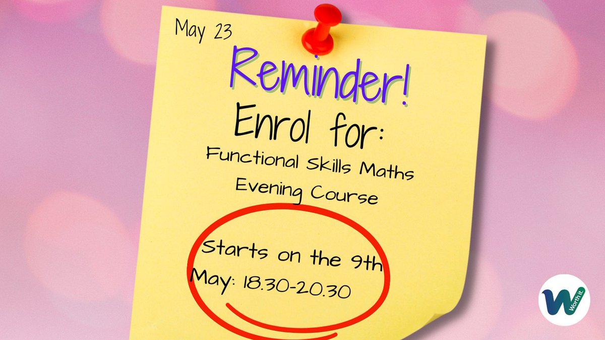 WBCLLearning's tweet image. Staring soon! Study for a #qualification outside of a busy working day and open up a world of possibilities. You can really make a difference. Don’t miss out. Register today: forms.office.com/e/DHvEMZV8Zc
*#Freecourse, subject to criteria
#mathscourse
#wandsworthlifelonglearning
