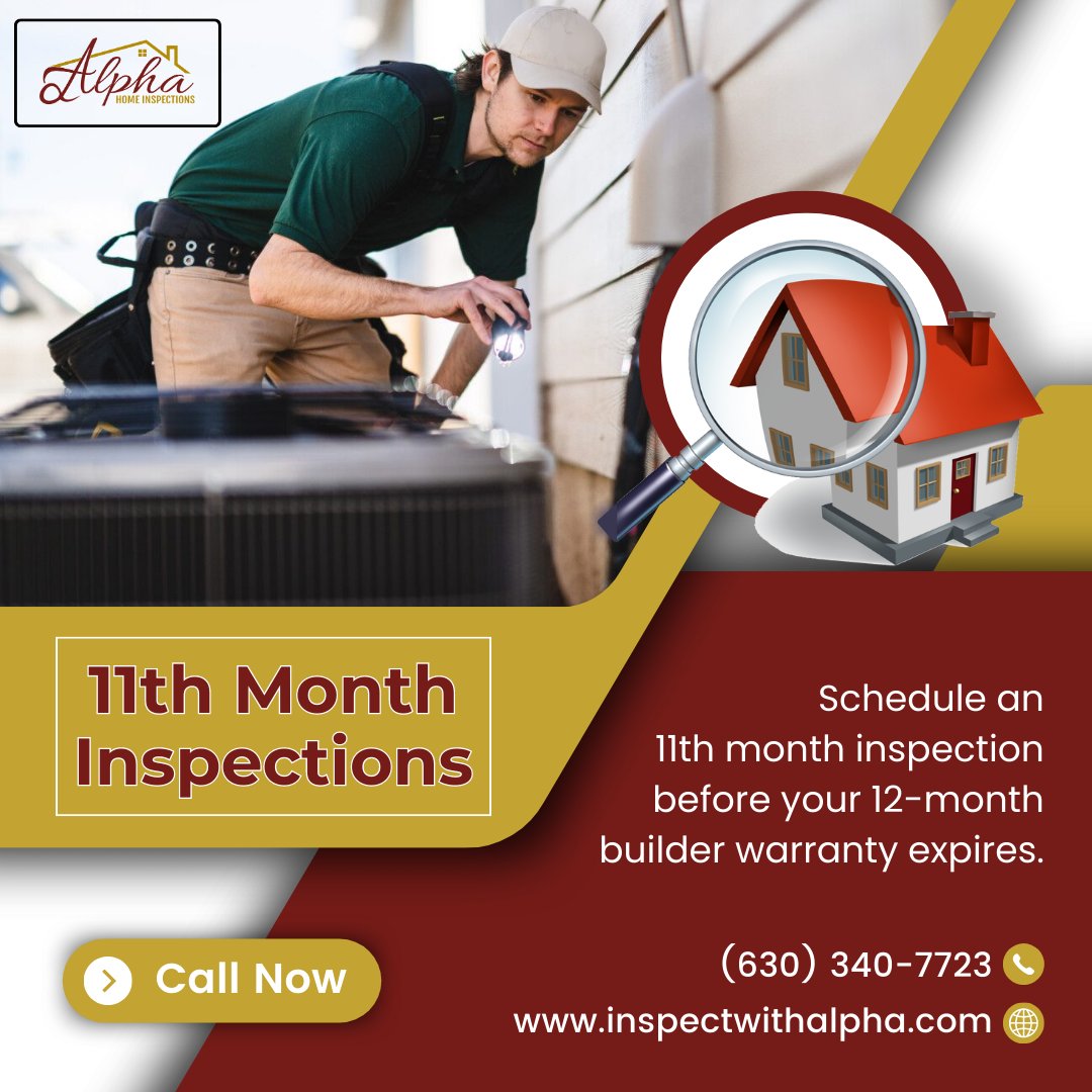 inspctwithalpha's tweet image. Maximize your home warranty benefits with our 11-month inspection services 🏠🔍 I will thoroughly examine your home before the warranty expires, catching any potential issues before they become costly problems. #HomeInspection #WarrantyProtection #PeaceOfMind 🛡️💪