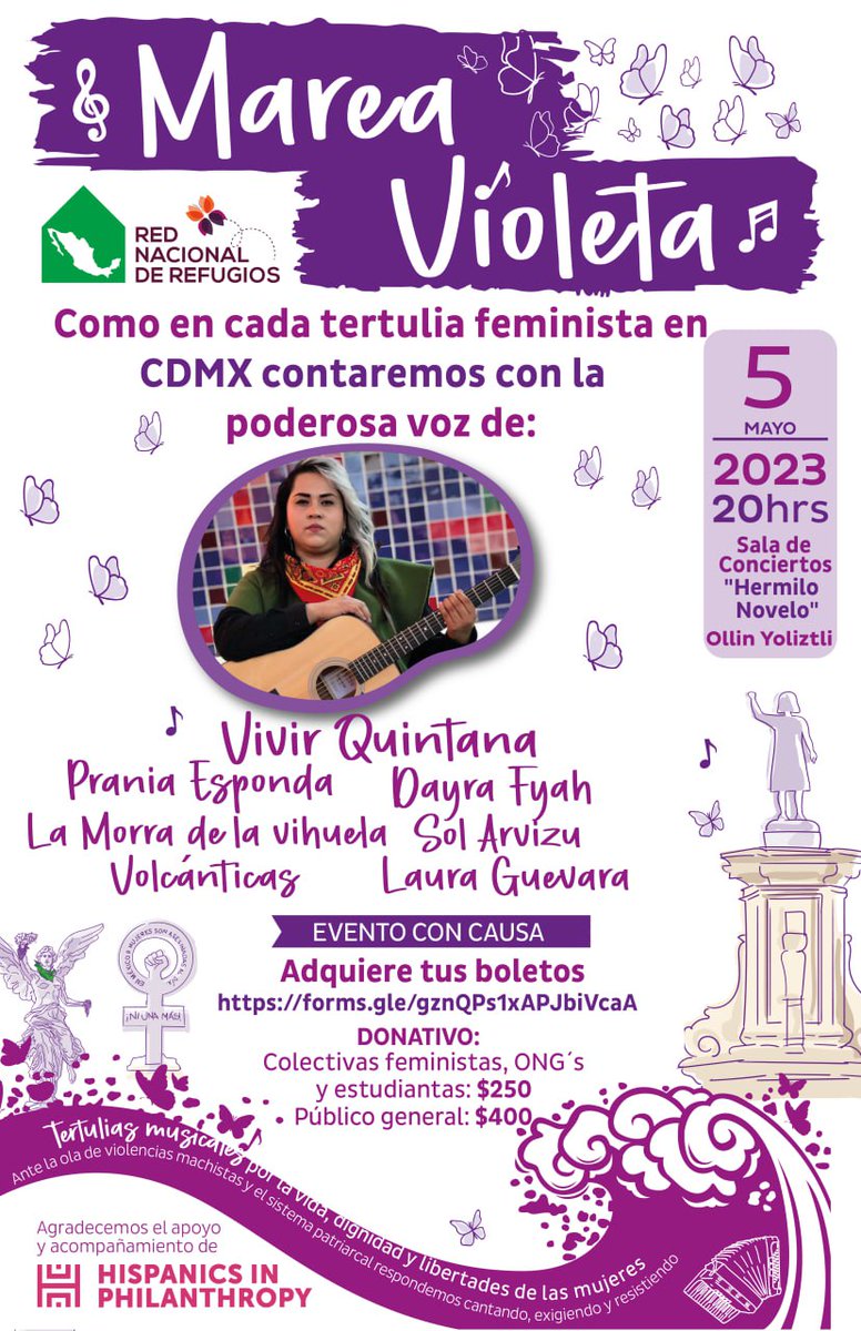 RNRoficial's tweet photo. 🥳Falta sólo 1️⃣ día para nuestra 6a. tertulia feminista de la #RNR 

Las olas de la #MareaVioleta🌊💜 llegan a #CDMX con la potente voz de @vivirquintana para cantar y alzar nuestras voces al sororo rugir del amor❤️‍🔥✊️🎶

💚Aún puedes adquirir tus🎫👉https://t.co/DWvV8vBJDc https://t.co/P71BnGQmkm