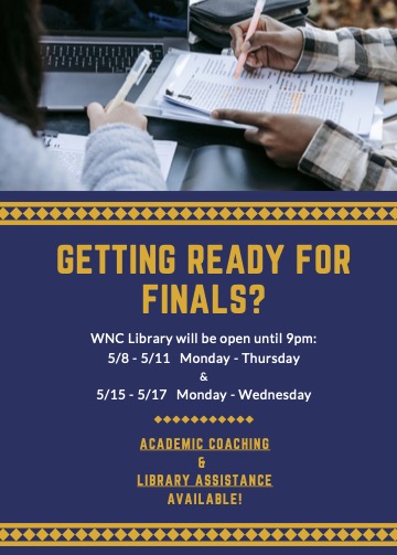 Joe Dini Library on the Carson City campus will be open until 9 p.m. May 8-11 and May 15-17 to assist students before finals and during finals week. #iamwnc