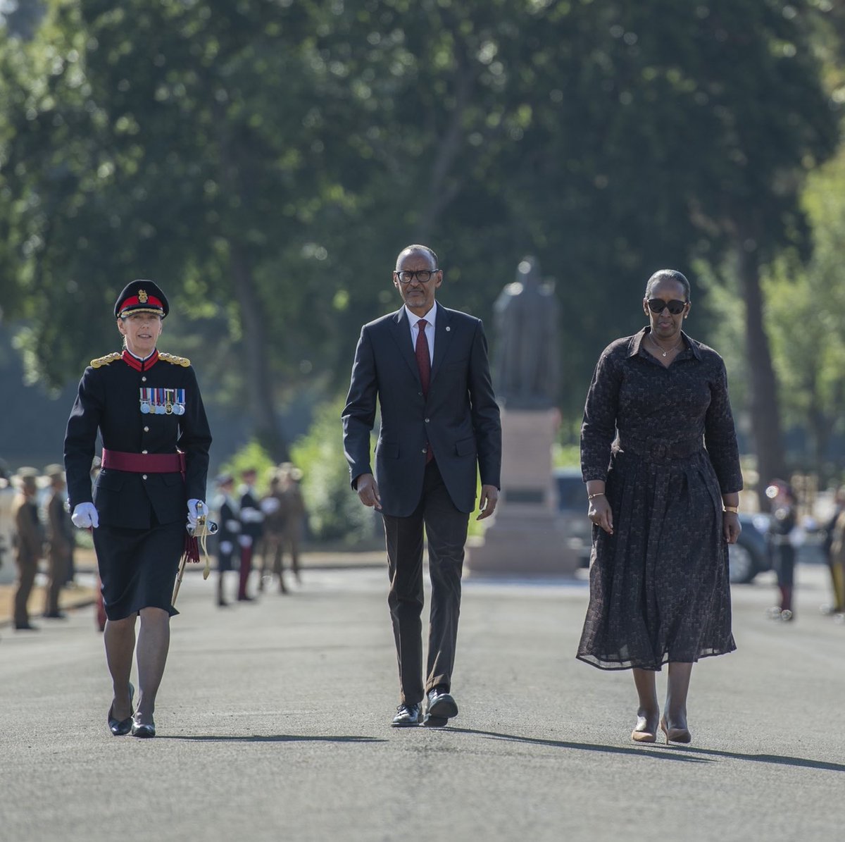 RwandaisOpen's tweet photo. President #PaulKagame and #FirstLadyRwanda have arrived in London, for the coronation of King Charles III.
#RwandaisOpen https://t.co/WdNGEKmZur