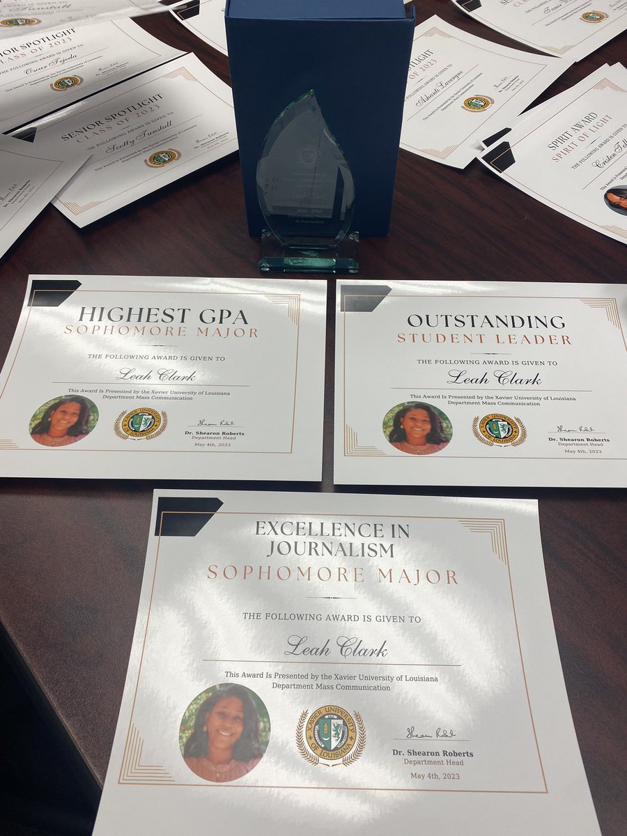 Congrats to sophomore Leah Clark! Excellence in Journalism, Highest GOA, and Outstanding Student Leader.
