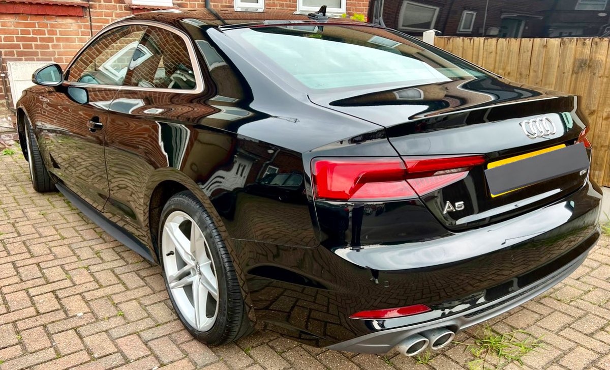 The beast is clean, new plates on #audia5 #audicoupe #privatereg