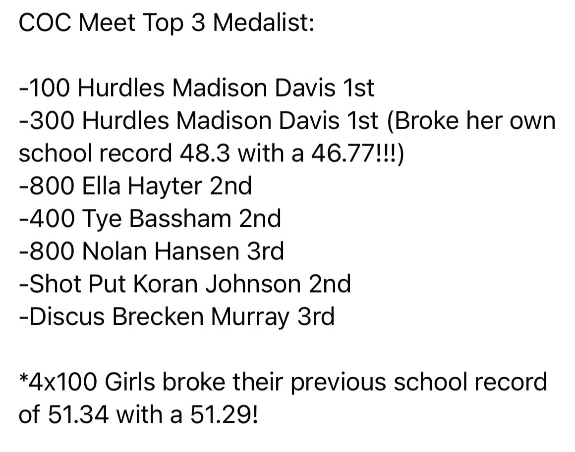 Willard Track and Field tweet media