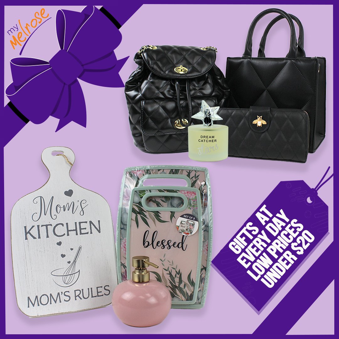 Celebrate that special someone that means mom to you! Check out your local #MyMelroseStore for the best gifts at the best prices! Follow the link down below for more ideas 🎁

ow.ly/xHkP50OfTzG

 #giftguide #presentideas #shoppingmadeeasy #giftguide #under20 #momgifts
