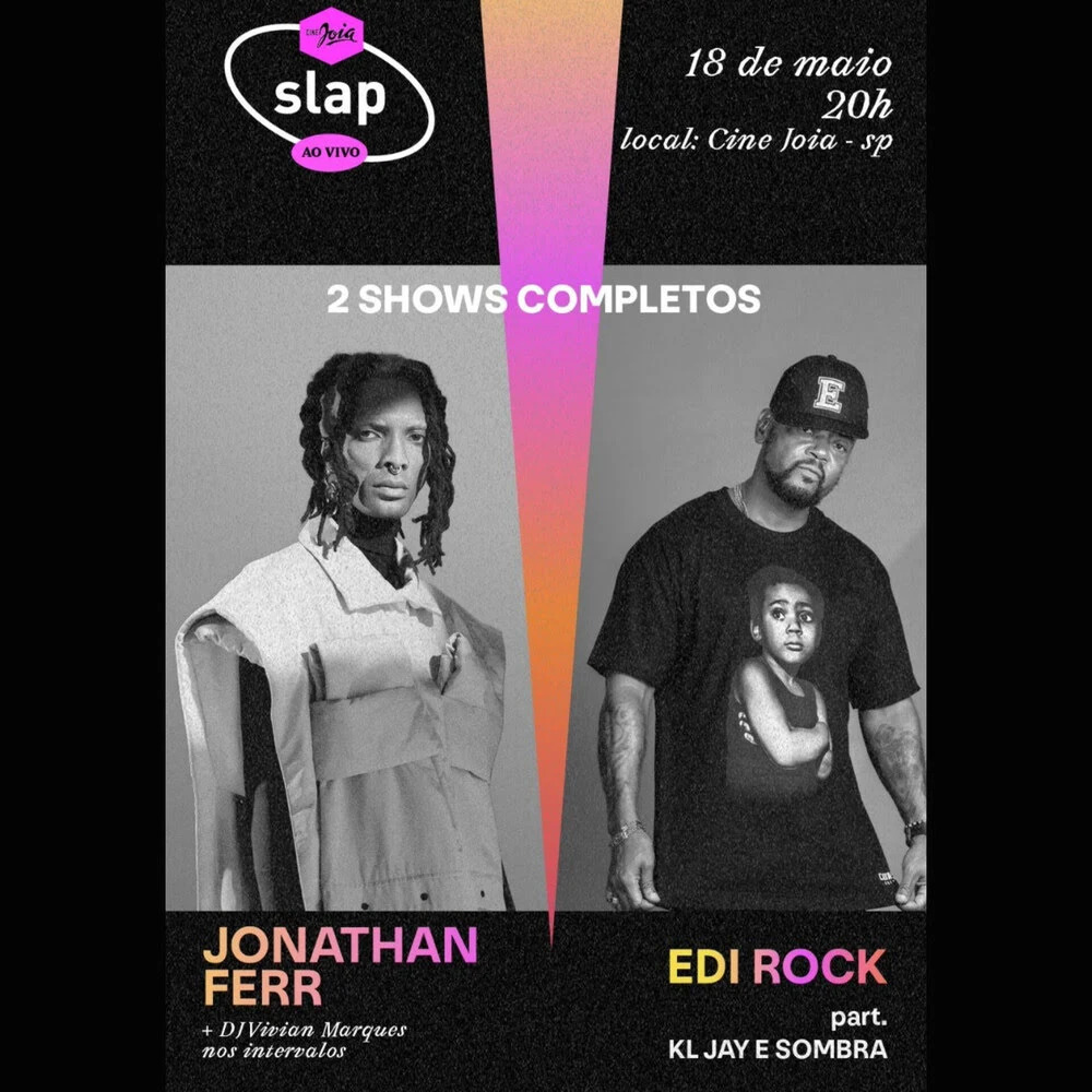 ZonaSuburbana's tweet photo. Shows de Jonathan Ferr e Edi Rock, com participações especiais de KL Jay e Sombra, são as atrações do “slap Ao Vivo” no dia 18
#Rap #HipHop #EdiRock #JonathanFerr #KLJay #Slap #slapAoVivo #Sombra
🔽Matéria completa acesse🔽
https://t.co/Wv6XeLdnOc https://t.co/QaUeeY7gpF