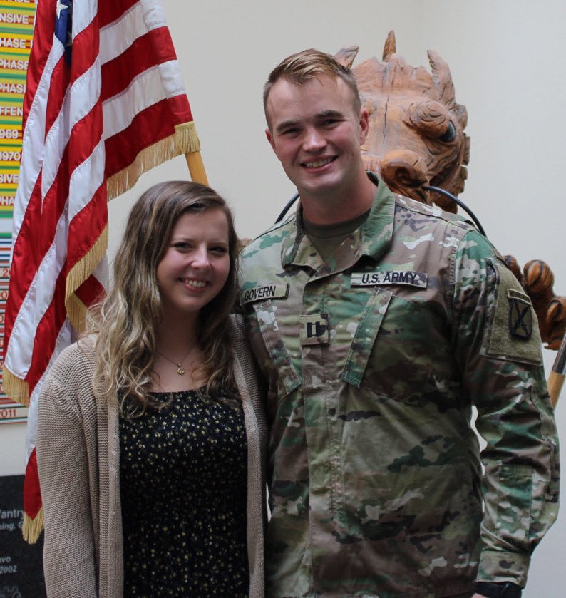 2_14Infantry's tweet photo. Congratulations to CPT Govern on his promotion! CPT Govern has been with the Golden Dragons since 2021, serving as an Adjutant, a Rifle Platoon Leader, Company XO, and now as the S4. Thanks for everything you’ve done and accomplished in 2-14! #ClimbToGlory #CourageAndHonor #ROTL https://t.co/Pv6Z31gCON