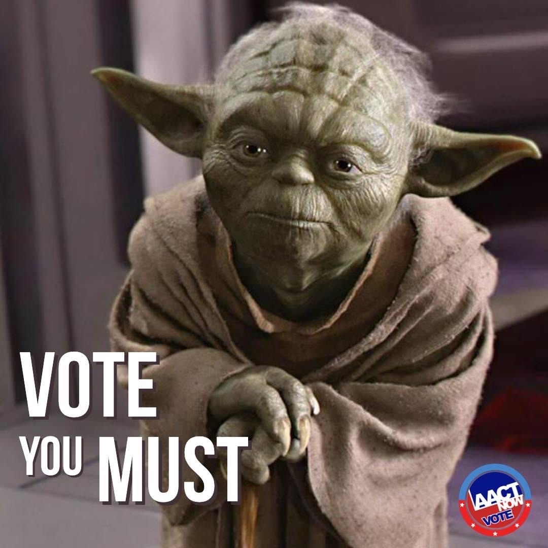 AACTNOW's tweet photo. Vote you must, May 6th. ✌🏼 

Find your polling location and sample ballot at https://t.co/7vLdbdsxb5. #maythe4thbewithyou https://t.co/1vuaNI6PqP