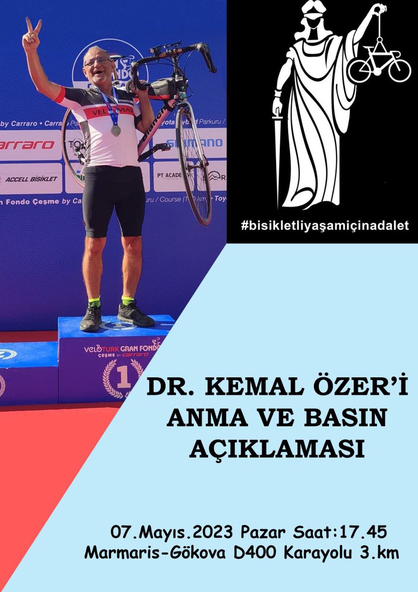 benguozerrr's tweet photo. #DRKEMALÖZERİÇİNADALET #bisikletimeçarparsanölürüm #bisikletliyaşamiçinadalet https://t.co/XuoUee6dZ0
