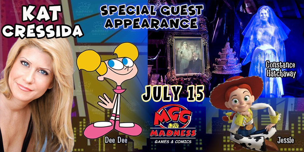 madnessgames's tweet photo. We’ve been keeping a secret, but we’re letting the Kat out of the bag! The very special, extremely talented and Magical @KatCressida will be joining us at Madness Saturday, July 15th.
Details coming soon.
#KatCressida #ConstanceHatchaway #JessieTheCowgir #MGC #cartoonnetwork90s https://t.co/Hk2V7qGyCb