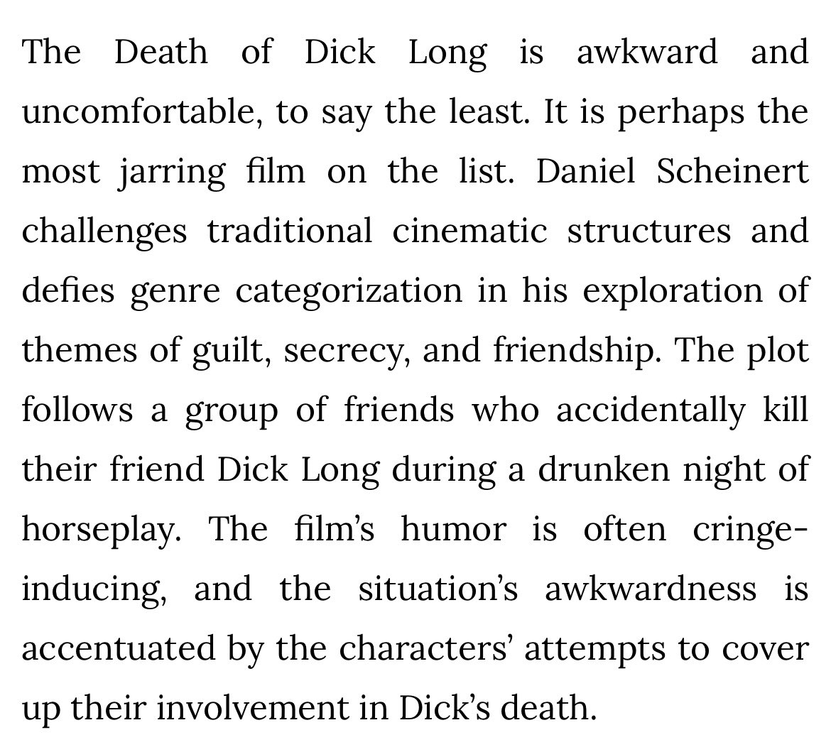 TheDeathOfDick1's tweet image. The 15 Best #A24 Comedy Movies via @highonfilms__ 
#thedeathofdicklong #danielscheinert