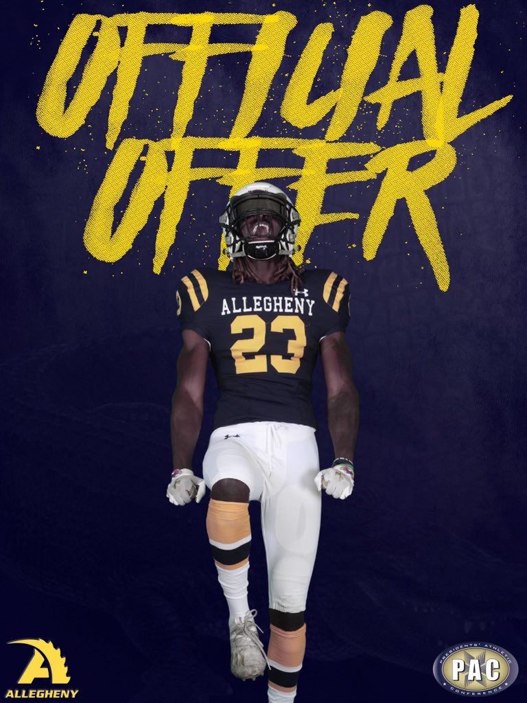 amontez1211's tweet photo. Received an official offer from Allegheny College @Coach_Layer @CoachTWilson26 https://t.co/Uy1pvIWqsF