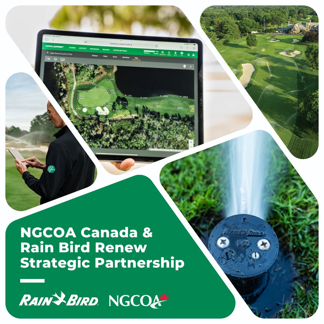 📣NGCOA Canada and Rain Bird Renew Strategic Partnership   💲⛳🎊

NGCOA Canada is thrilled to announce the continuation of our 30-year-long partnership with <a href="/RainBirdCorp/">RainBirdCorp</a>! This renewal delivers increased support for members with exclusive manufacturer rebates.