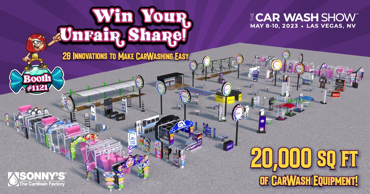 *SNEAK PEAK* Excitement for The Car Wash Show is building! Here's a red-hot look at Booth 1121... 
#carwashshow2023 #sonnysthecarwashfactory #tradeshow #Booth1121