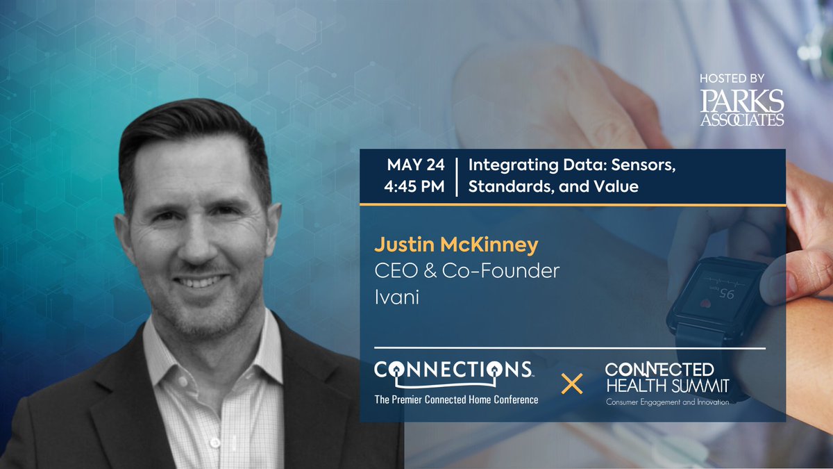 We are excited to announce that our CEO & Co-Founder @justmck1  will be participating in the upcoming @ParksAssociates  Connected Health Summit! Can't wait to share our insights and learn from other experts in the field! #CONNUS23 #CONNHealth23 #smarthome  #innovation