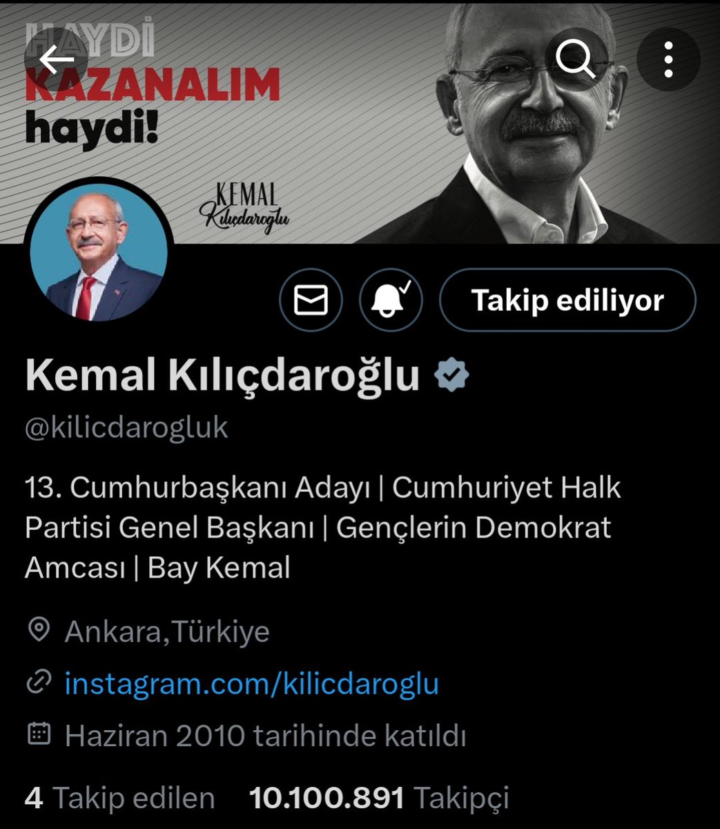 solcugazete's tweet photo. Kılıçdaroğlu gri tik aldı. https://t.co/PIVAUMA3we