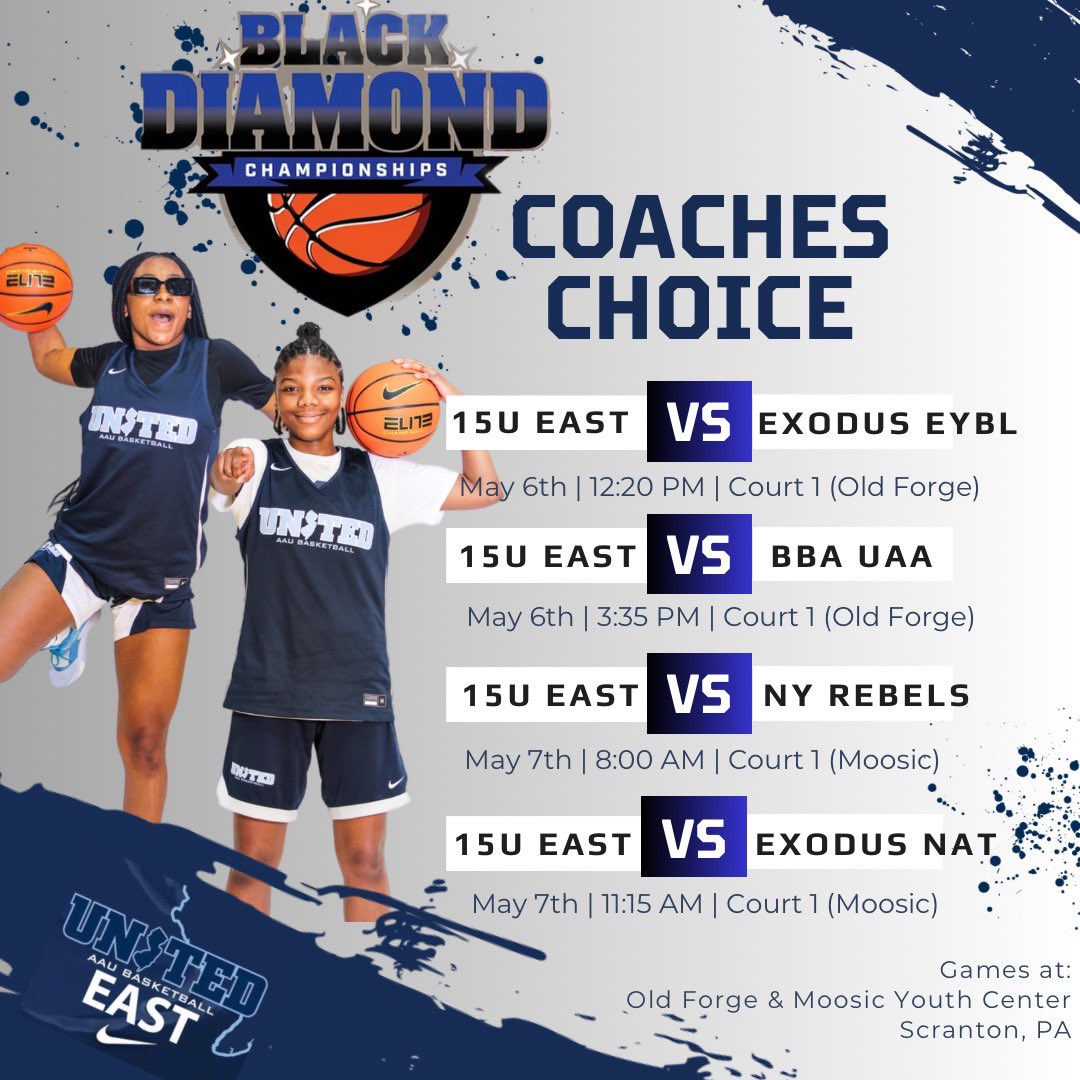17U and 15U EAST will be looking to make noise at <a href="/coachschoiceusa/">COACH'S CHOICE USA</a> Black Diamond Championships this weekend!🔥

📍Scranton, PA