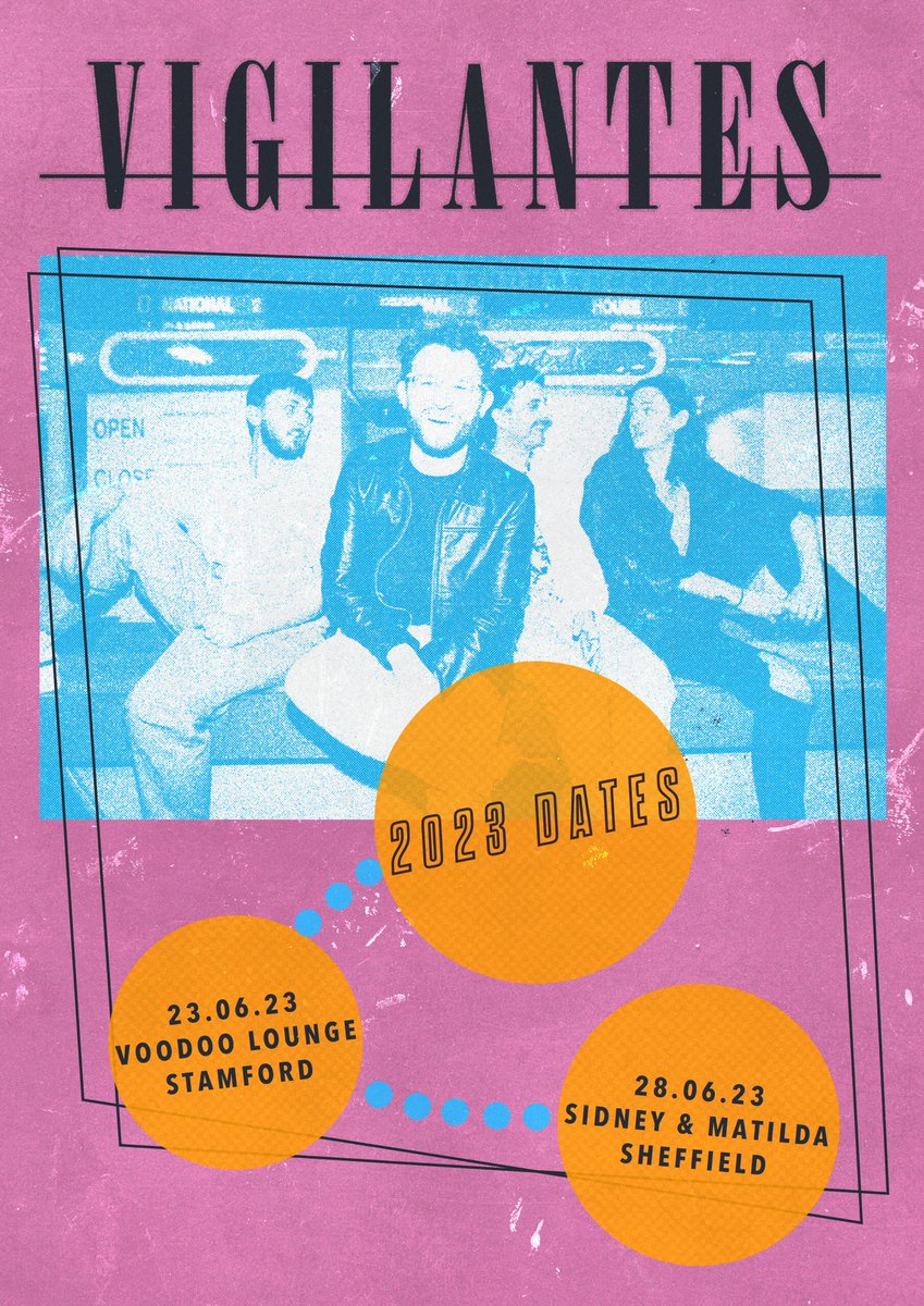 Hitting the road for a couple dates in Sheffield &amp; Stamford, tickets on sale tomorrow morning, can't wait to see you all X

linktr.ee/vigilantesmusic