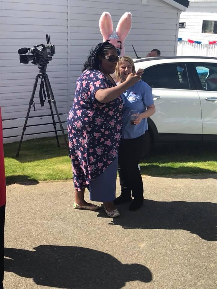 paddy_iw1's tweet photo. @thismorning  get Alison Hammond a couple of years ago on the Isle of Wight for your competition. I was with part of Medina Marching Band , looks like she has bunny ears https://t.co/Ejzf2qEdWy