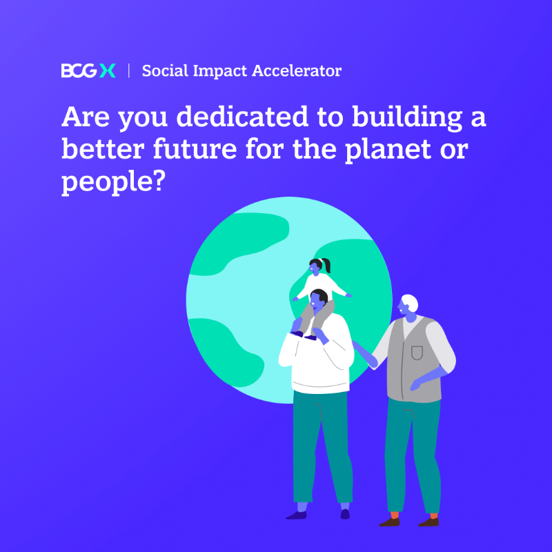 bcgx_'s tweet photo. Calling #startups, #NGOs &amp; innovators based in #Europe 🌏! Our 2023 #SocialImpact Program Accelerator application deadline has been extended to May 18th.

If your initiative is focused on building a more resilient future for the planet &amp; the people living on it, apply now ⬇️.
