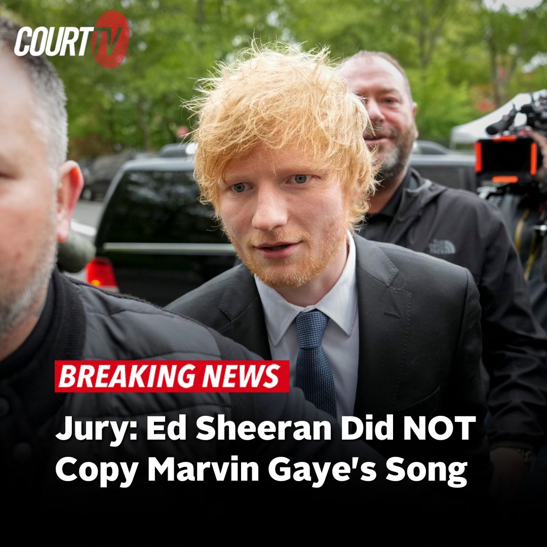 Court TV on Twitter: #BREAKING: A jury finds Ed Sheeran did NOT copy Court TV on Twitter: #BREAKING: A jury finds Ed Sheeran did NOT copy
