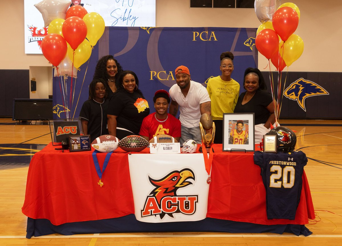 Donnie Yantis (@donnieyantis) on Twitter photo So excited & proud of <a href="/aj_sibley/">AJ Sibley</a> for his opportunity to continue is academic and athletic career at <a href="/firestormfb/">ACU Football 🔥</a>
Yesterday was a great day as AJ officially signed his scholarship to ACU, w his wonderful family. Congrats AJ, love and proud of you!
<a href="/RecruitPCA/">RecruitPrestonwoodAthletics</a>
Proverbs 27:17🙏🏻 So excited & proud of <a href="/aj_sibley/">AJ Sibley</a> for his opportunity to continue is academic and athletic career at <a href="/firestormfb/">ACU Football 🔥</a>
Yesterday was a great day as AJ officially signed his scholarship to ACU, w his wonderful family. Congrats AJ, love and proud of you!
<a href="/RecruitPCA/">RecruitPrestonwoodAthletics</a>
Proverbs 27:17🙏🏻