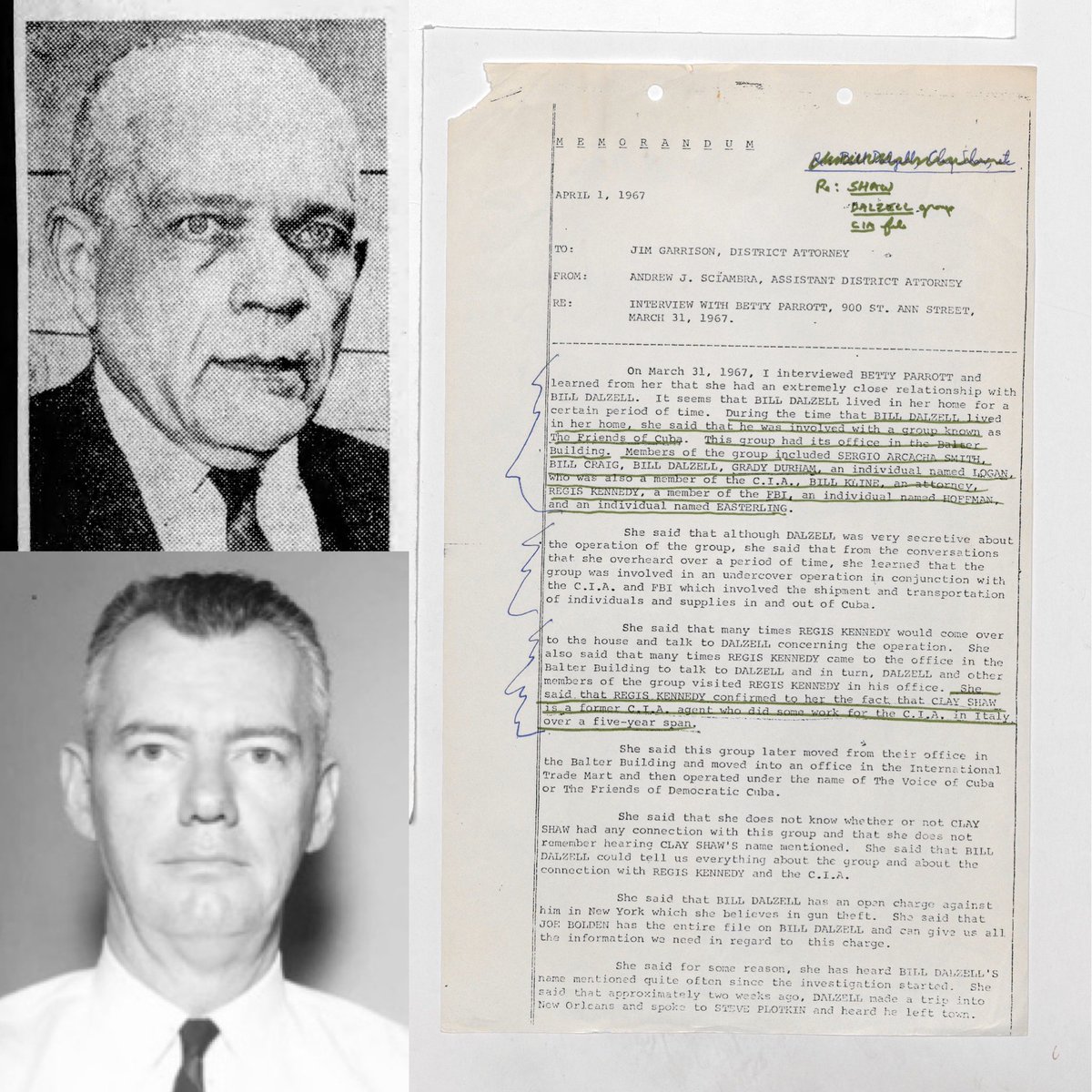 The JFK Files on Twitter "Garrison investigators are told by Betty