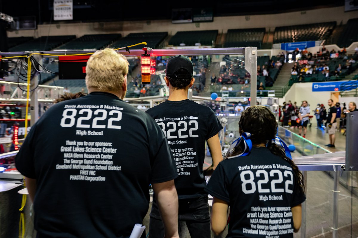 Congratulations to <a href="/FIRSTweets/">FIRST</a> Robotics Team 8222,   Davis Aerospace &amp; Maritime High School!!
They are going to the Ohio State FRC Championships this weekend!!!
The Best of Luck!!