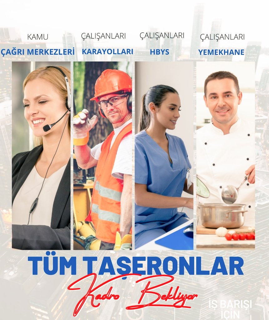 Yemekhane Çalışanları
📌HBYS
📌Karayolları Çalışanları
📌Radyoloji Çalışanları
📌Kamu Çağrı Merkezi Çalışanları
📌Kiralık Araç Şoförleri
📌Bit, Kit
#TaşeronaAcilÇözümŞimDi #HemenKadroŞimdiKadroo
#TaşeronunKalbiGözüKadroDa
<a href="/RTErdogan/">Recep Tayyip Erdoğan</a> <a href="/kilicdarogluk/">Kemal Kılıçdaroğlu</a>
#SeçimdenÖnceTaşeronKadroyaml
