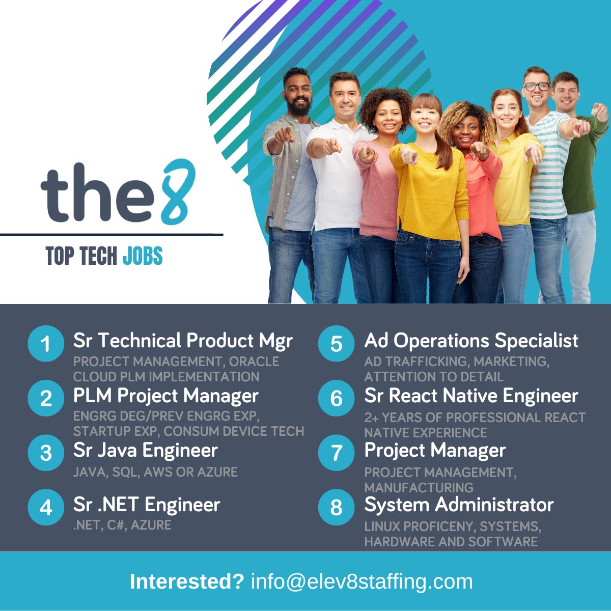 The 8 | 🤩 Unleash your full potential with a new job!

Unlock your potential with a new job. Browse our latest openings and start your journey today!

#recruiting #staffing #itrecruiter #techindustry #techjobs #techcandidates #technologists #hiring #elev8hiresolutions
