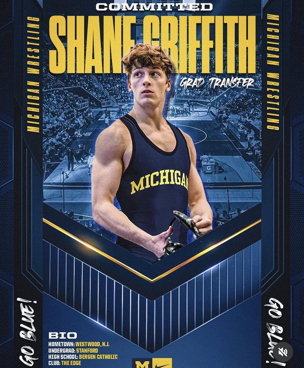 MrPatMineo's tweet photo. @umichwrestling lands Shane Griffith to cap off a monster month in the portal! https://t.co/i4eH2mHwDL