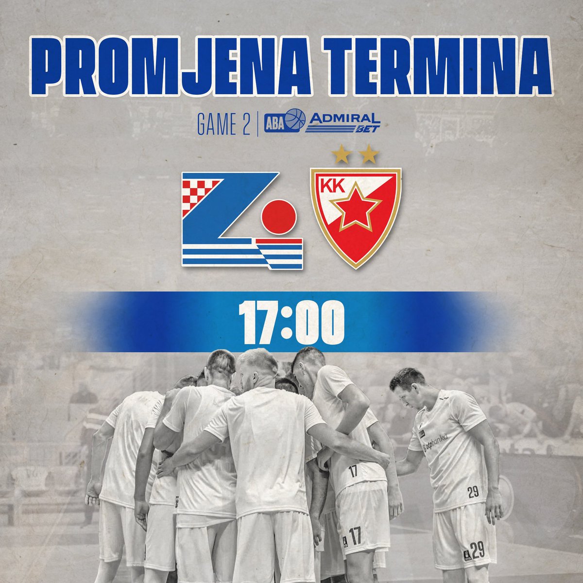 kkzadar's tweet photo. ❗️PROMJENA TERMINA❗️

📆 Ponedjeljak, 08. svibnja

🕔 Novi termin ➡️ 17:00!

🎟️ Ulaznice 🔗 https://t.co/sM1YZWHlNr!

#Vjerujemo 💙🤍 https://t.co/Rs3xI2EvgG